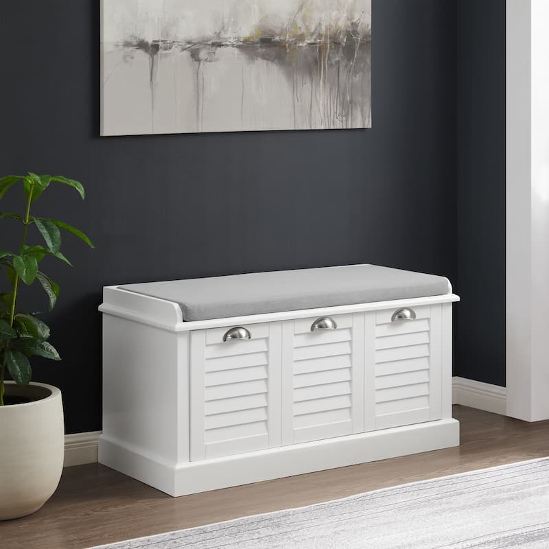 Crosley Ellison Storage Bench - White