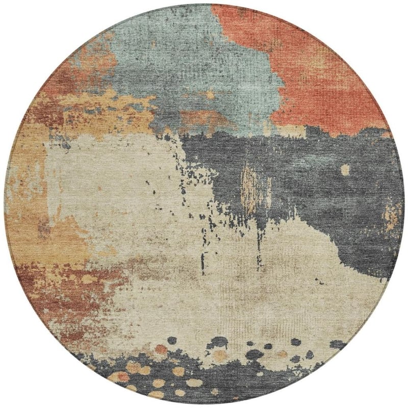 HomeRoots Abstract Transitional Rectangle Outdoor Rug