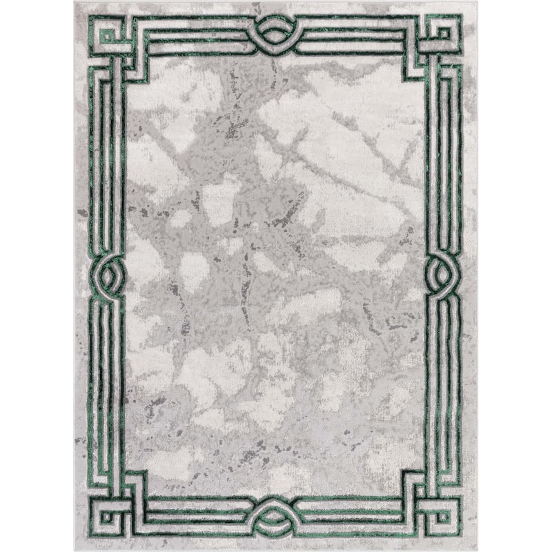 Well Woven Fairmont Huntington Retro Mosaic Marble Pattern Area Rug