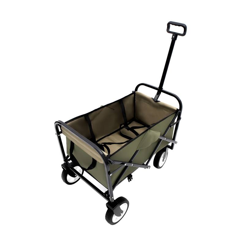 Foldable Wagon with Straps, Beach & Utility Cart, 225lb Capacity