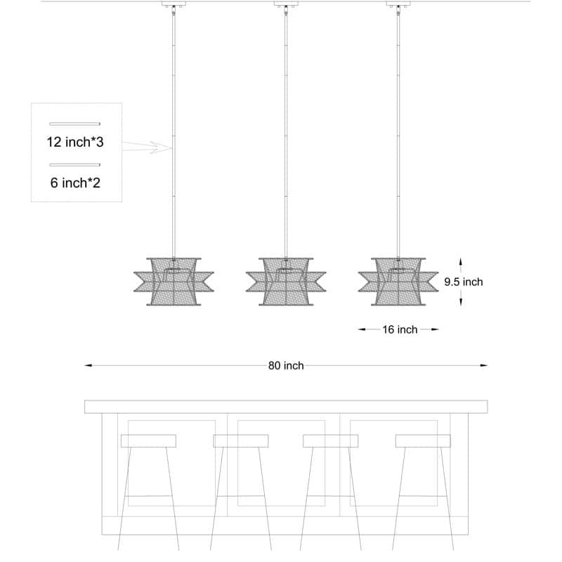 Acroma 1-light Farmhouse Coastal Woven Chandelier for Dining Room - 16'' D * 61'' H