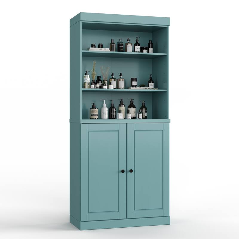 100% Solid Wood 32" Bathroom Cabinet with Optional Doors, 2-Drawers by Palace Imports