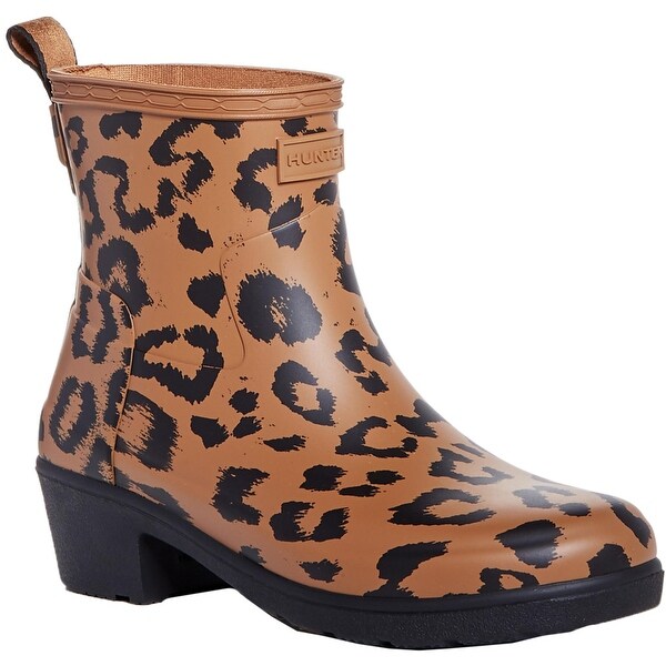 Black leopard hunter boots store