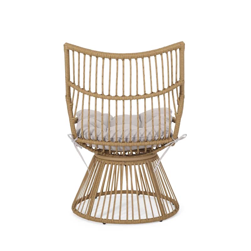 Caryl Outdoor Wicker High Back Lounge Chair (Set of 2) by Christopher Knight Home