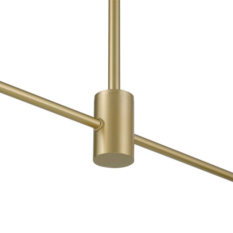 Acroma - 2 Light Gold Steel & Glass Dimmable Modern Linear Chandelier - N/A