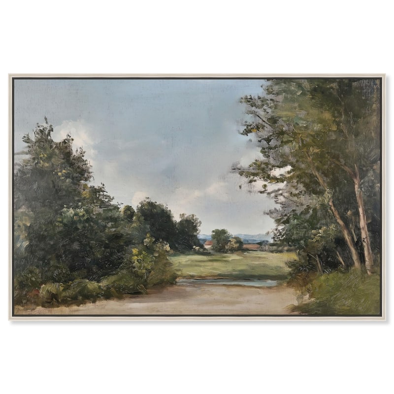 Hilltop Tower View II Canvas by Art Remedy - Silver - 36" x 24"