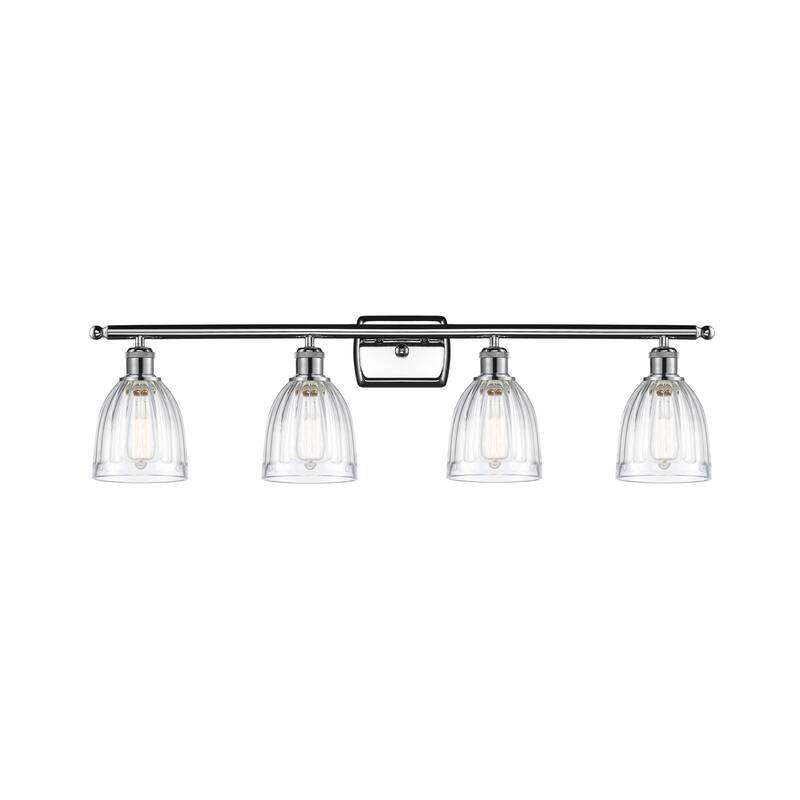 Innovations Lighting Brookfield 4 Light 36" Wide Bathroom Vanity Light - Polished Chrome / Clear