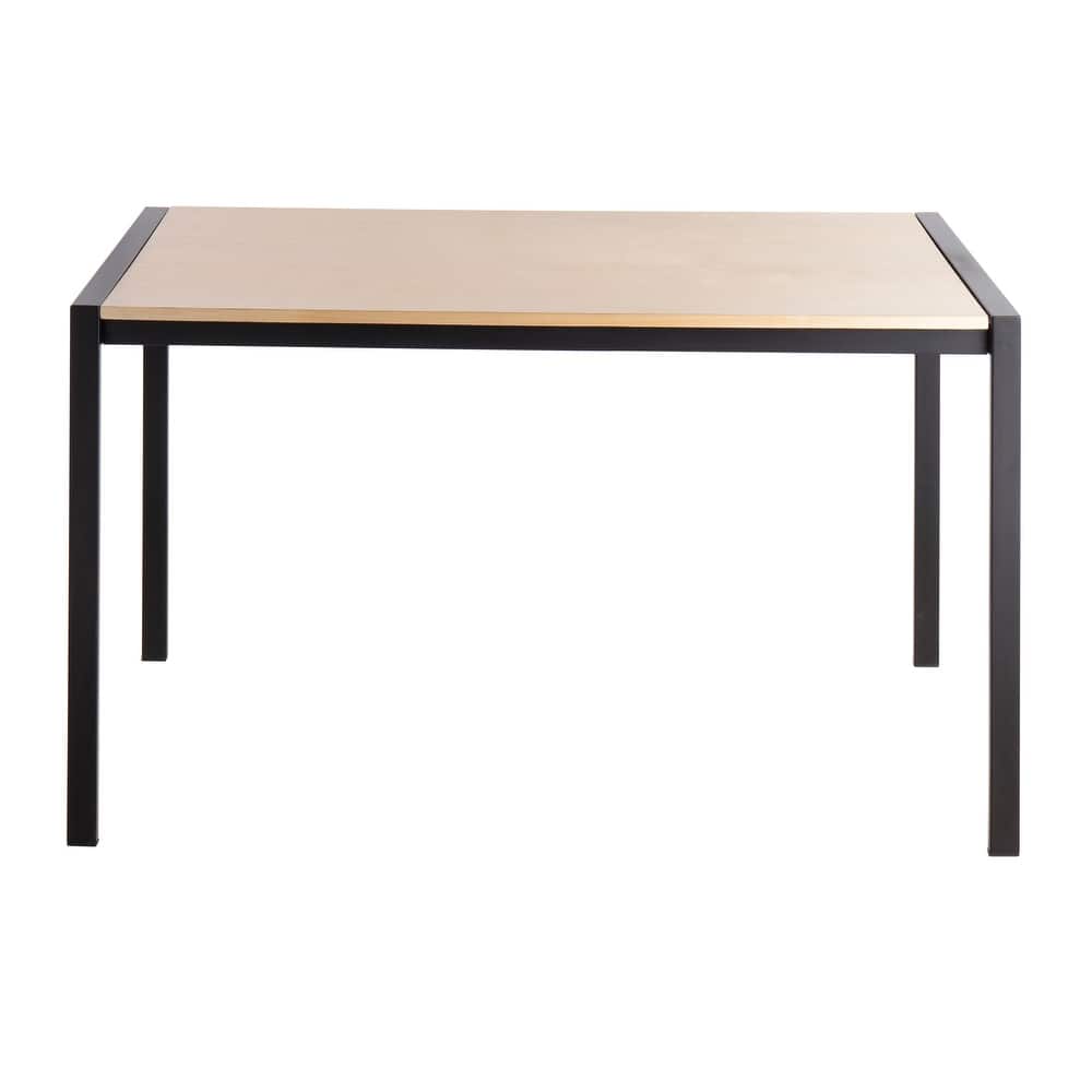 Carbon Loft Yadriel Industrial Black Metal Dining Table
