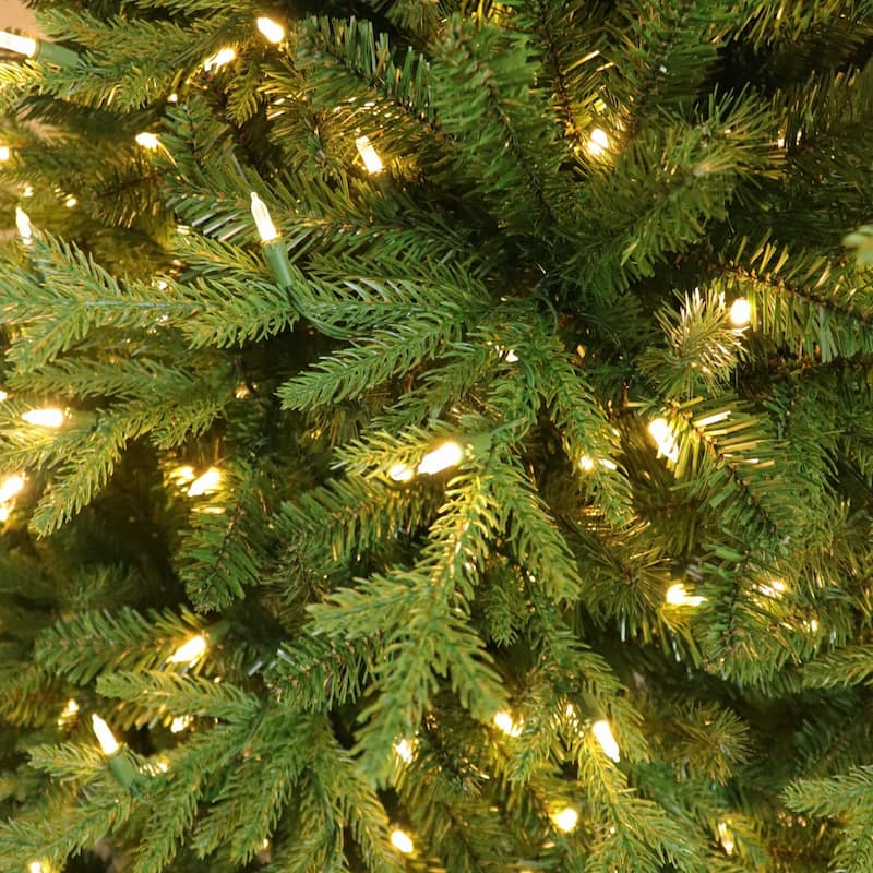 7.5' LED Galveston Fir Artificial Christmas Tree, Color Select Lights - 7.5 Foot