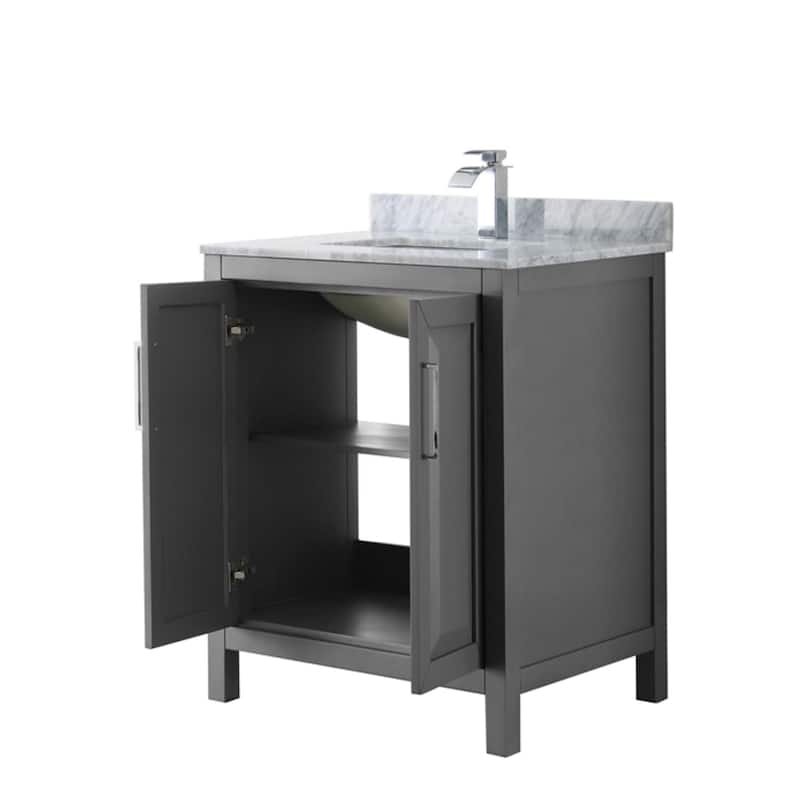 Wyndham Collection Daria 30" Free Standing Single Vanity Set with MDF