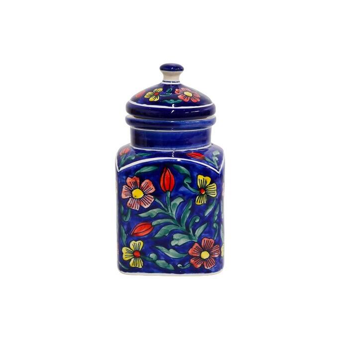 Home&Manor Ceramic Multicolor Jar