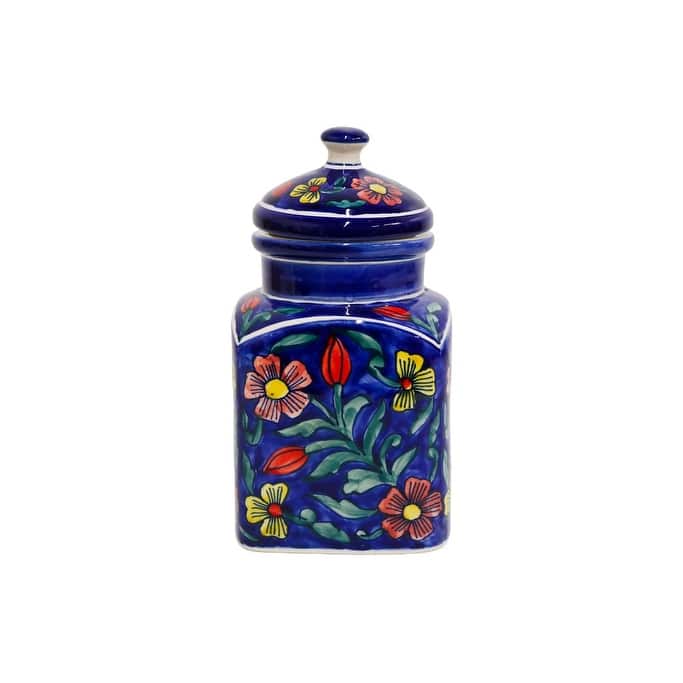 Home&Manor Ceramic Multicolor Jar