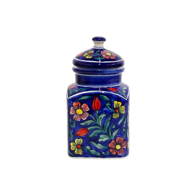 Home&Manor Ceramic Multicolor Jar