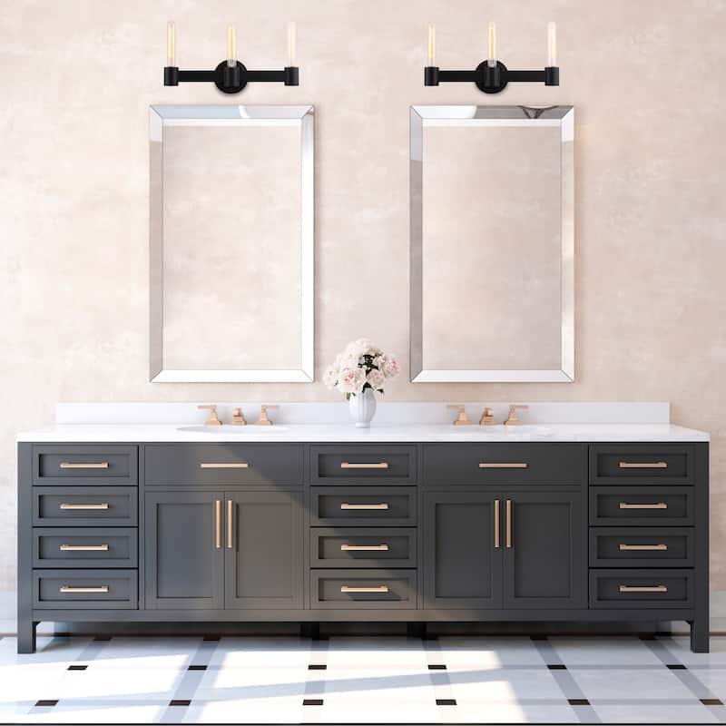 Broyles 3-light Matte Black Bath Bar