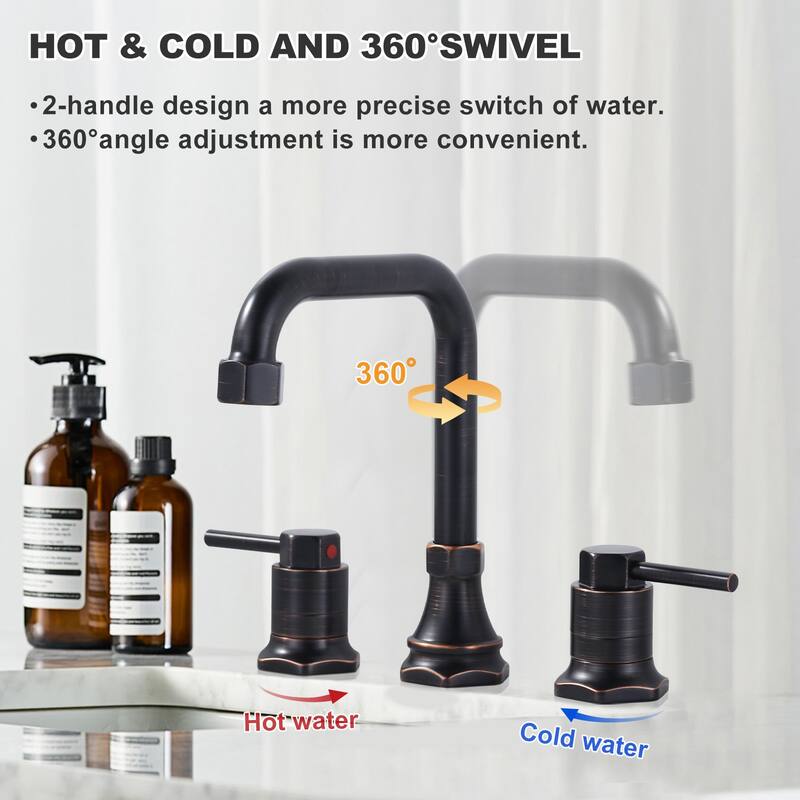 WOWOW Modern-Style Bathroom Faucet with Pop-Up Drain