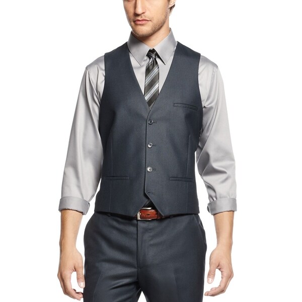 Bar Iii Slim Fit Shiny Blue On Front Adjule Vest 38 Bar Iii Slim Fit Shiny Blue On Front Adjule Vest 38 Short 38s
