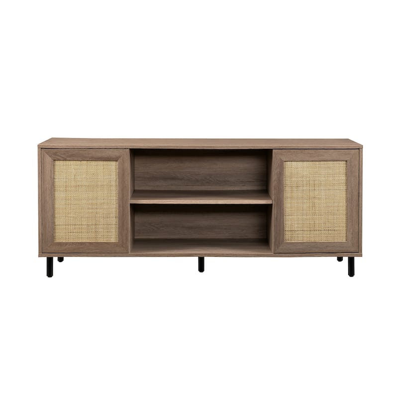 Middlebrook Designs Boho Rattan-Door TV Stand