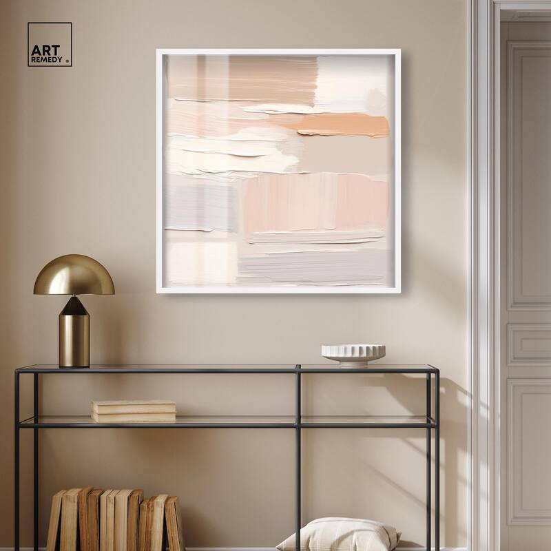 Roseate Cream Tones III Shadowbox by Art Remedy