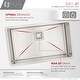 preview thumbnail 8 of 22, STYLISH 30 inch Stainless Steel 16G Undermount Kitchen Sink with Grid - Brushed Stainless Steel - 30" x 18" x 10"