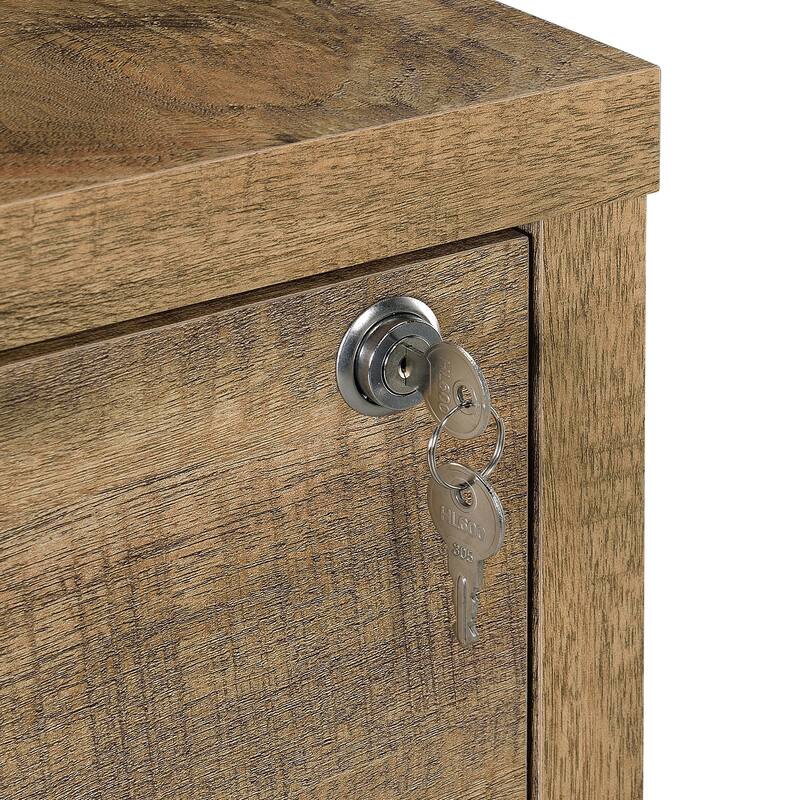 Geary 3-shelf Bookcase USB and Lockable Drawer