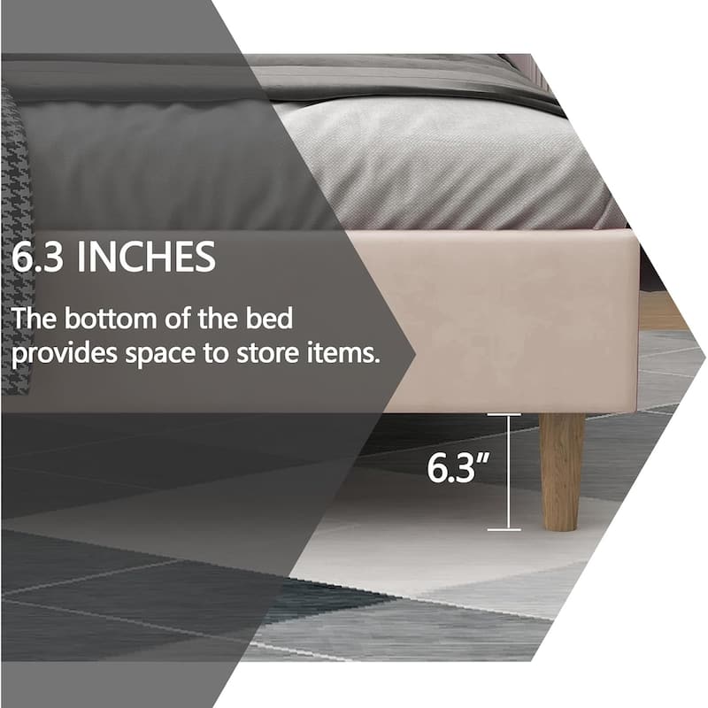 Alazyhome Upholstered Platform Bed Frame