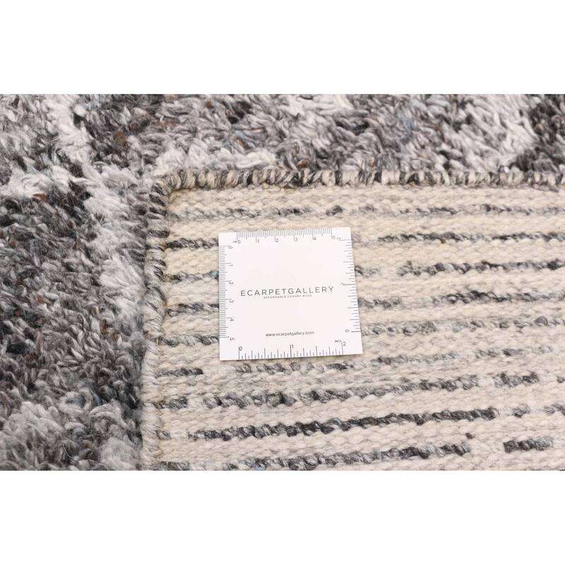 ECARPETGALLERY Hand-knotted Tangier Dark Grey Wool Rug - 5'0 x 8'2