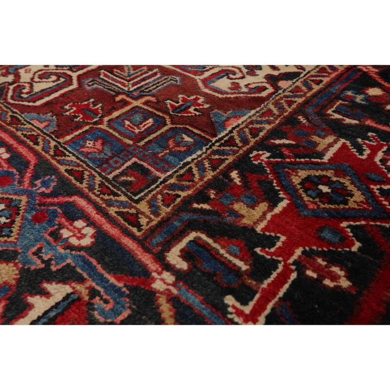 Hand Knotted Rust,Red Persian Wool Traditional Oriental Area Rug (6x9) - 6' 4'' x 8' 8''