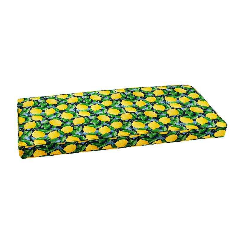 Yellow Lemons Indoor/ Outdoor Corded Bench Cushion Bed Bath & Beyond 32606802