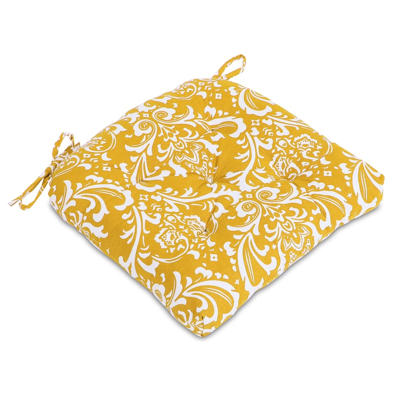 Handcrafted Cotton Chair Seat Pads Cushions with Ties - 16''x16'' for Dining | Home | Office Chairs