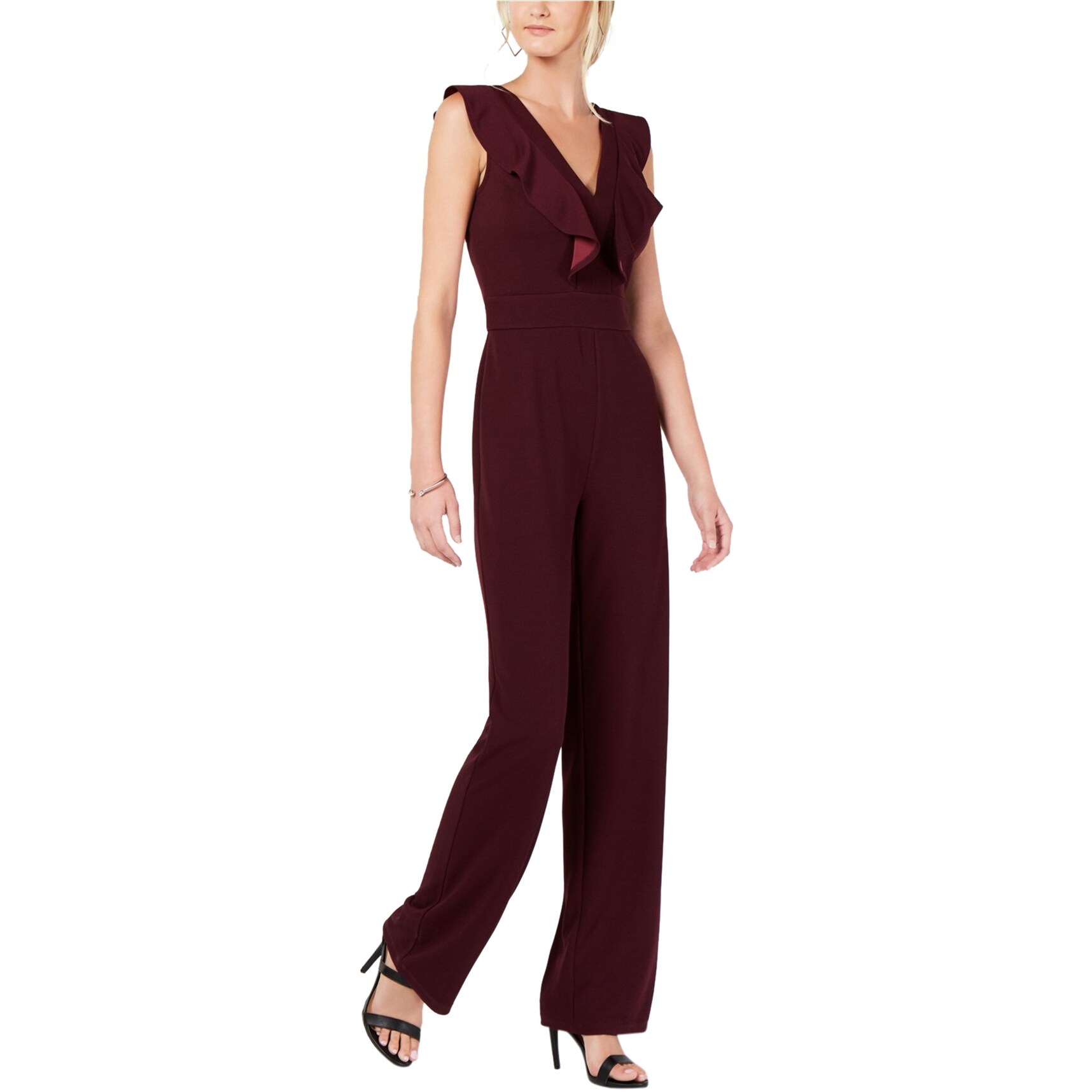 Bar iii ruffled jumpsuit clearance