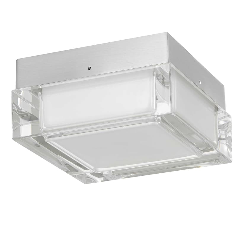 5 Inch Square LED Flush Mount Light Acrylic Diffuser 1500 Lumens Dimmable