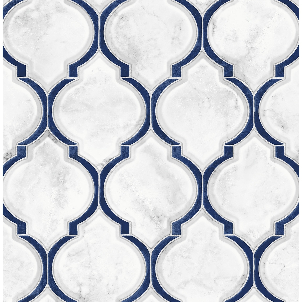 NextWall Marbled Ogee Peel and Stick Wallpaper