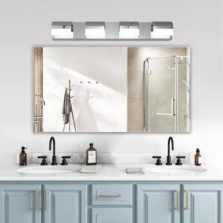 Sleek 4-Light LED Vanity Lights Modern Bathroom Lighting Over Mirror Bath Wall Lighting