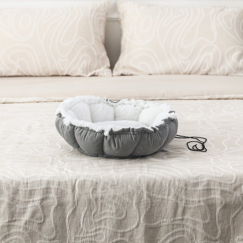 Adeco Pet Bed Round Dog Cat Cushion Bed