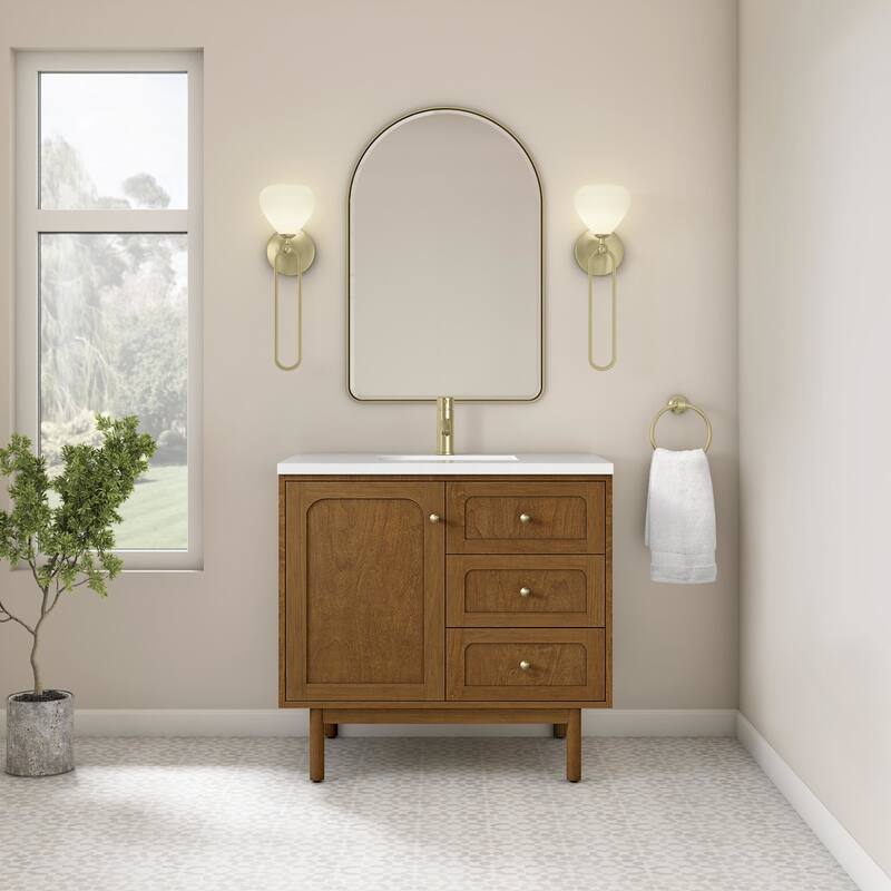 James Martin Vanities 545-V36-1WZ Laurent 36" Single Basin Poplar Wood