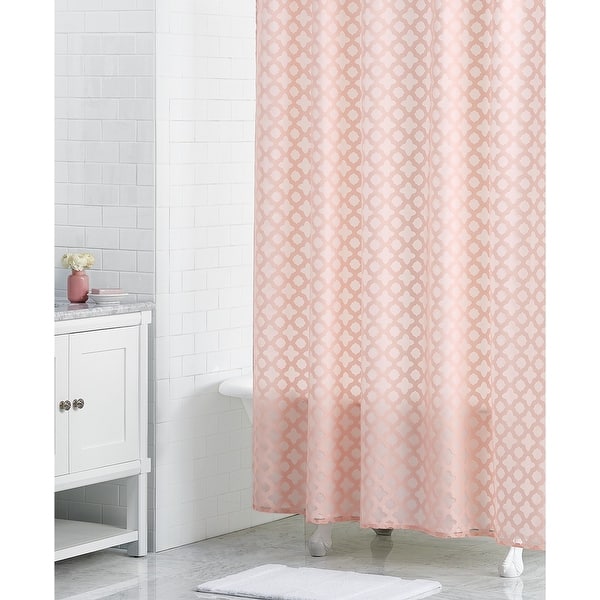 Shop Martha Stewart Collection Burnout 72 X 72 Geo Print Shower
