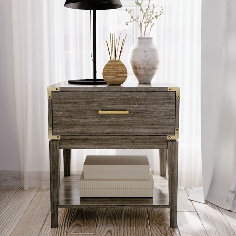 Plank and Beam Contempo Nightstand with 1 Drawer