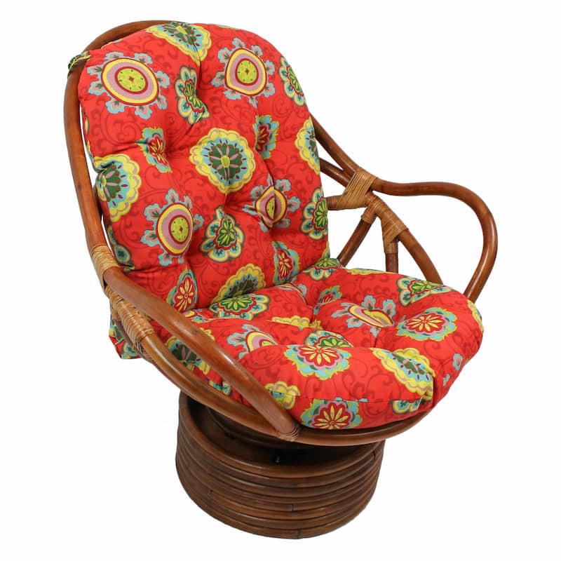 48-inch by 24-inch Outdoor Seat/Back Chair Cushion (Cushion Only) - Farrington Terrace Grenadine
