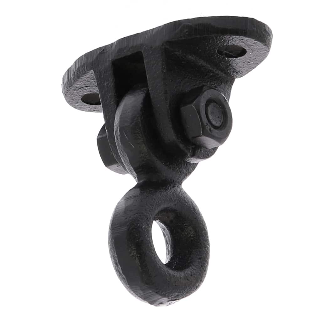 3 Inch Metal Utility Hook with Swivel Ring, Small Black