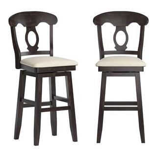 Ronda Napoleon Back Wood Swivel Chair