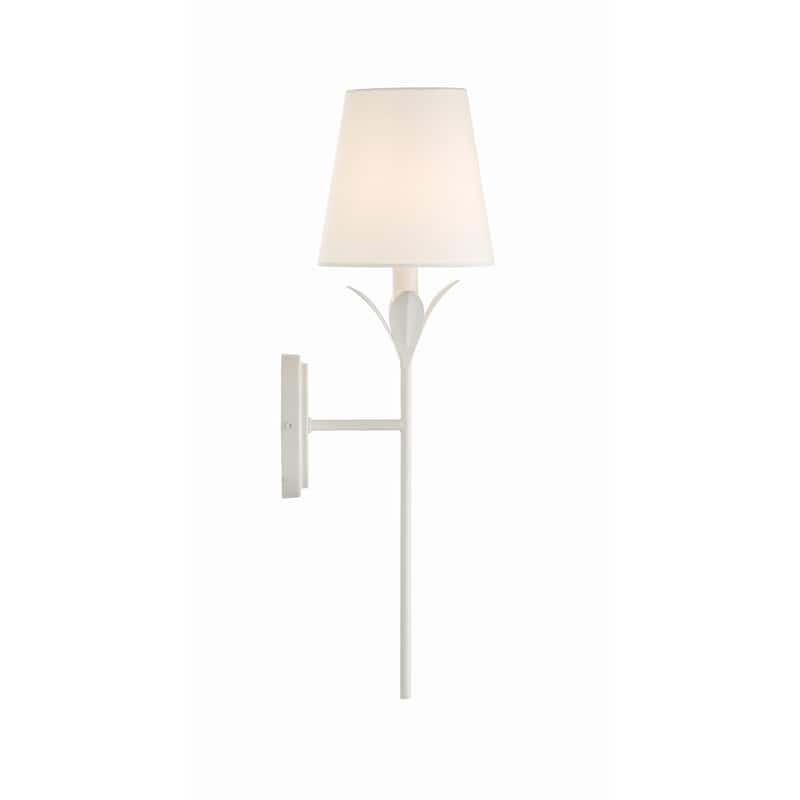 Broche 1 Light Matte White Wall Mount - 6"W x 21"H x 7.25"D