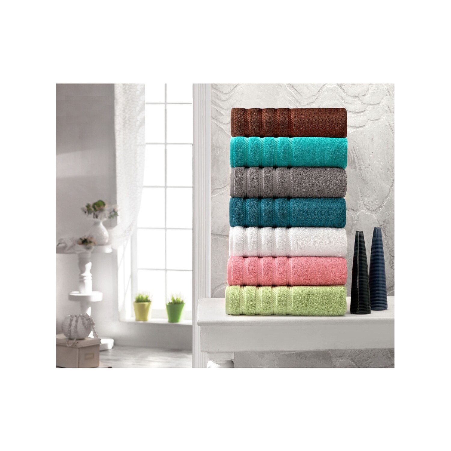 Simply Vera Vera Wang Signature Border 6-piece Bath Towel Set