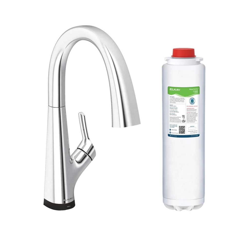 Elkay LKAV7051F Single Hole 2-in-1 Kitchen Faucet with Filtered