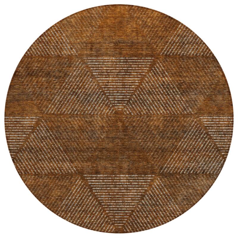 HomeRoots Geometric Transitional Rectangle Outdoor Rug