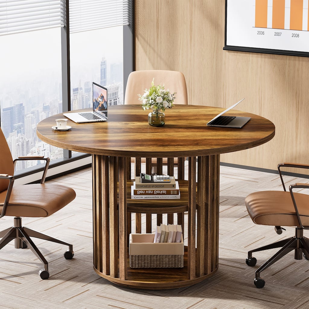 Solid Wood Small Meeting Room Table for Office Conference Room