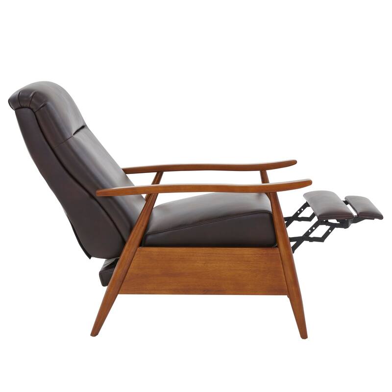 Sienna Upholstered Wood Push Back Recliner by Greyson Living