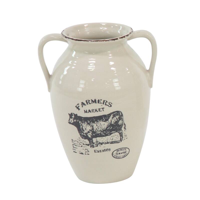 Porcelain Ceramic Vase - Set of 3 White - Roche River Decor