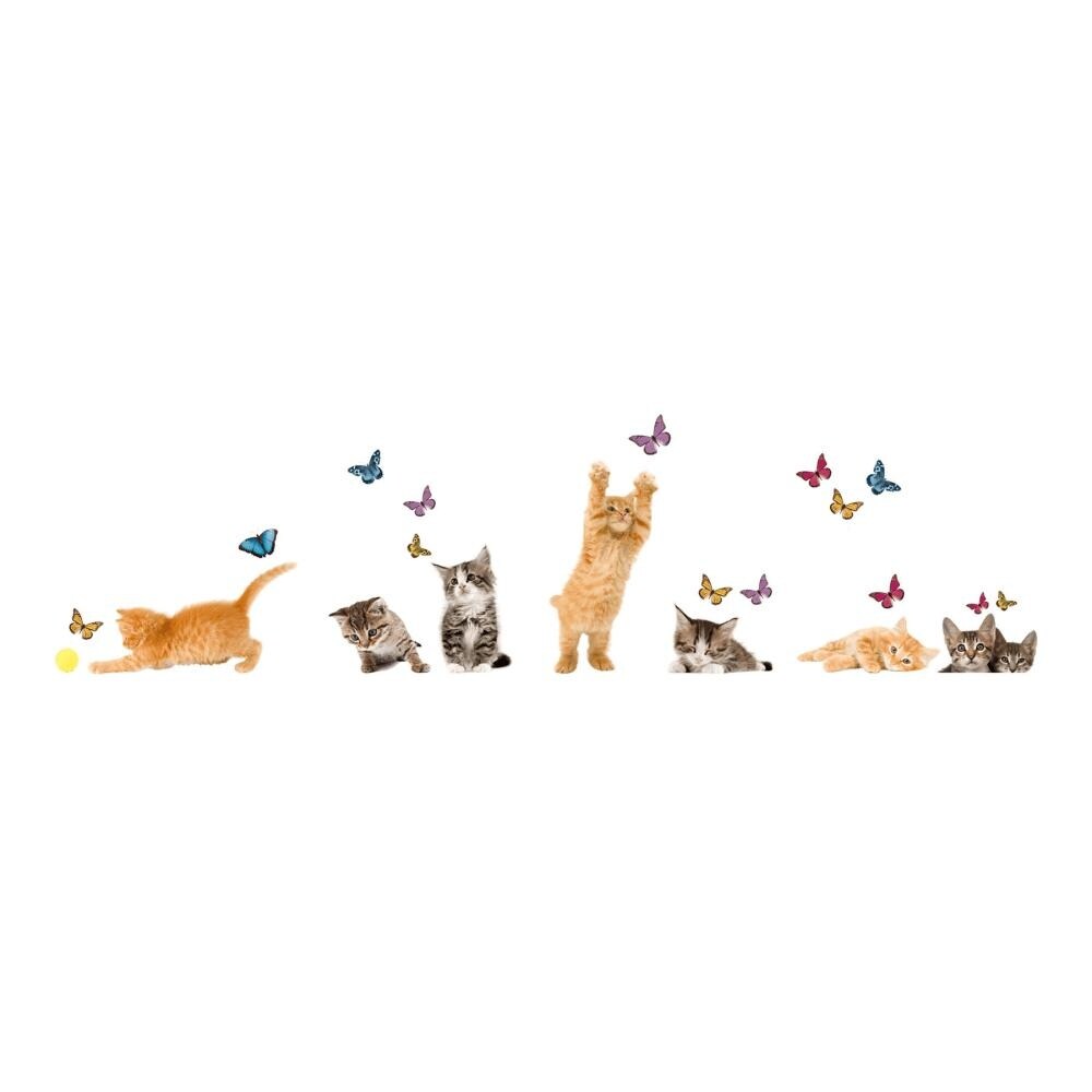 Shop Brewster Cr 64001 Playful Cats And Butterflies Window Decal Playful Cats And Butterflies Overstock 14530460