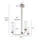 preview thumbnail 17 of 24, LNC Celes Modern 3-Light Wheel Chandelier with Forsted Glass Shade