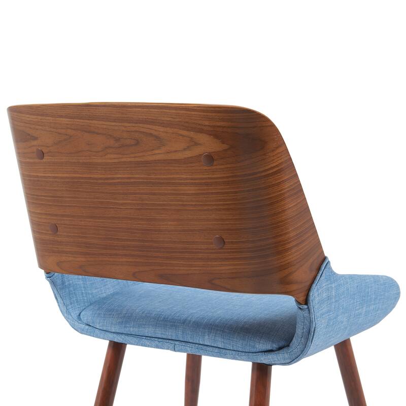 Armen Living Panda Walnut Wood Mid-Century Dining Chair